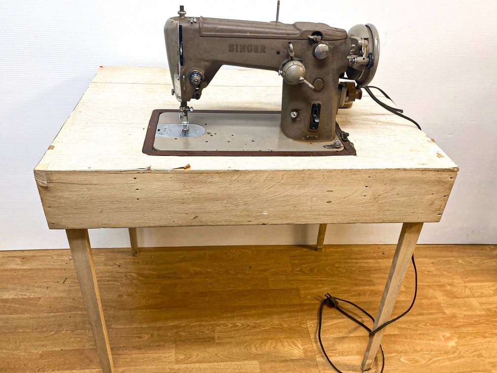 Singer Model 306W Sewing Machine with Motor, Controller, and Integrated Table