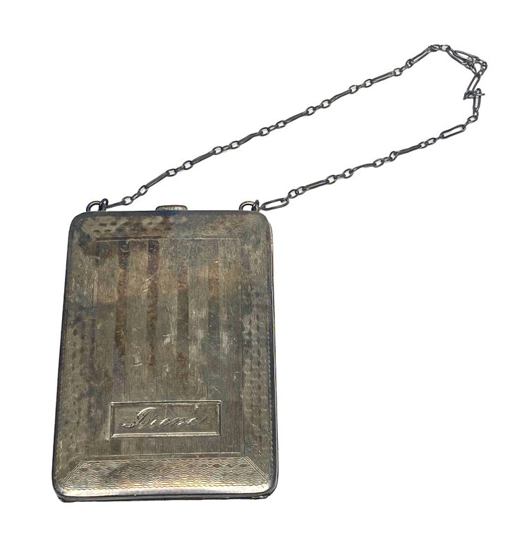 Elgin Sterling Silver Wristlet Compact, 92 Grams