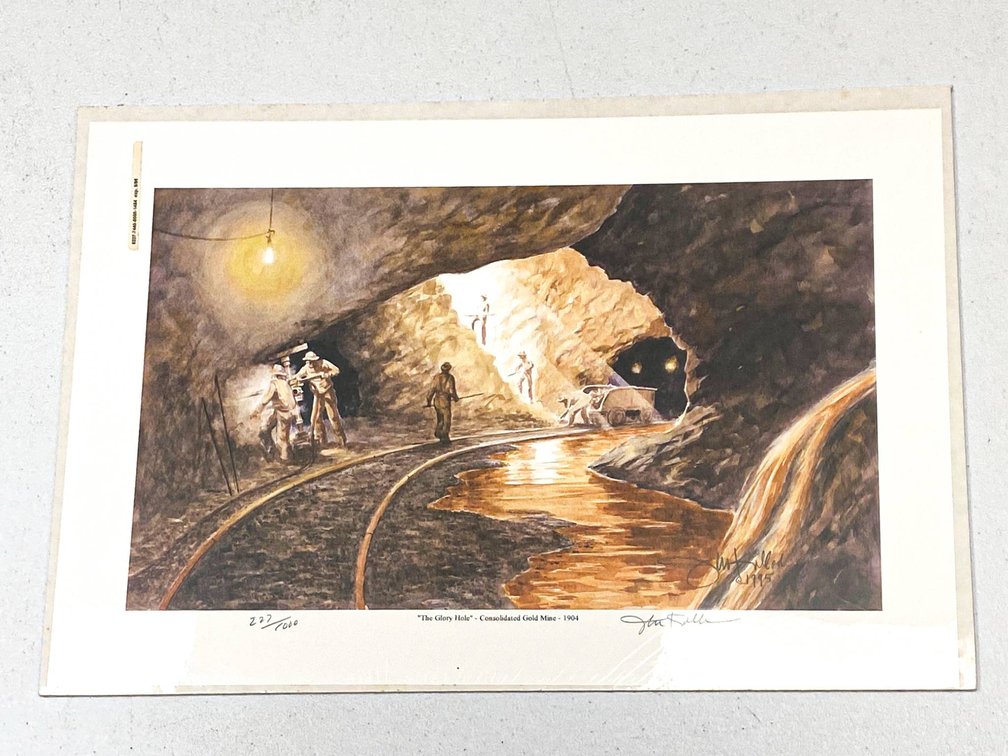 John Kollock Print ‘The Glory Hole – Consolidated Gold Mine, 1904’