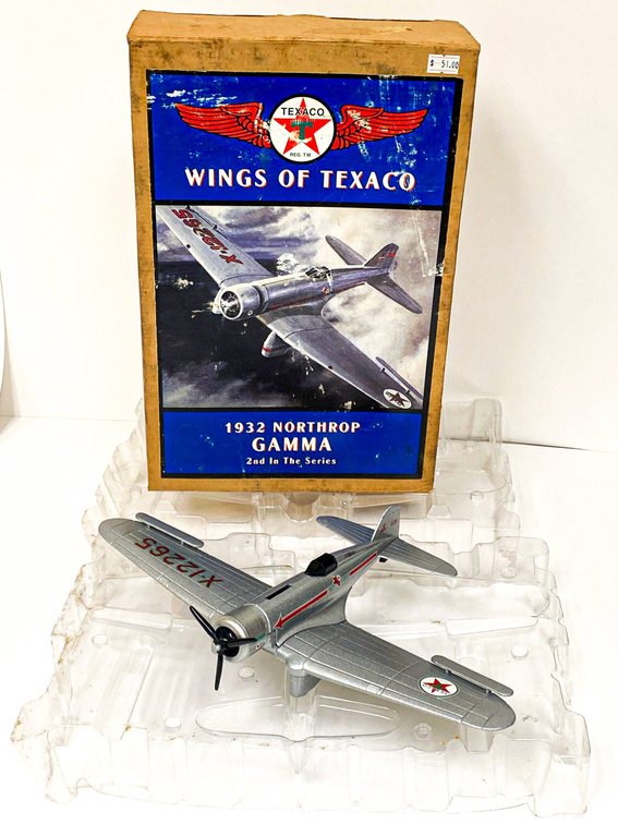 Ertl Wings of Texaco 1932 Northrop Gamma Die-Cast Metal Bank
