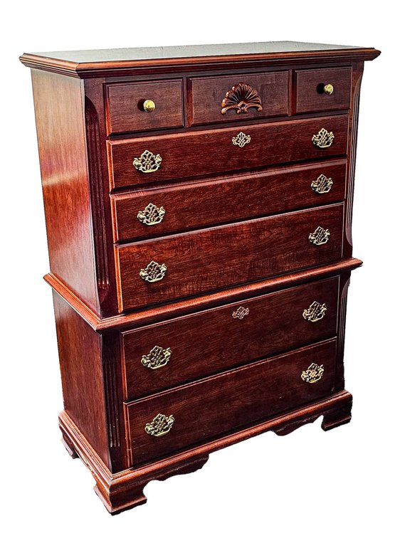 5 Drawer Chest / Dresser with Brass Hardware