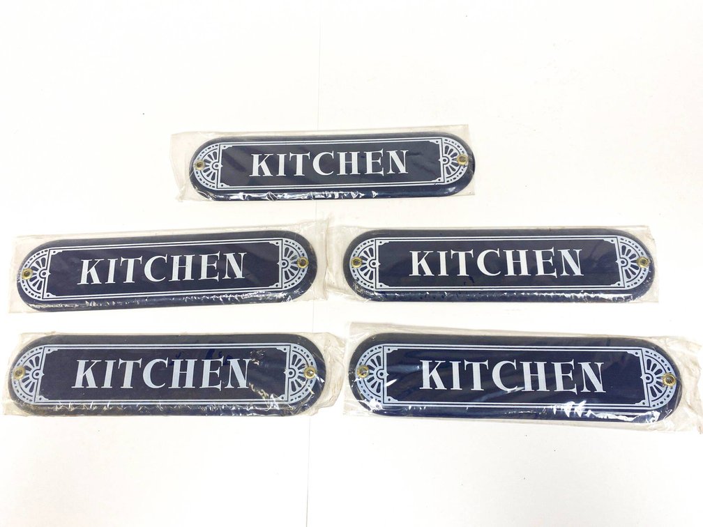 New Old Stock Porcelain Coated Kitchen Signs