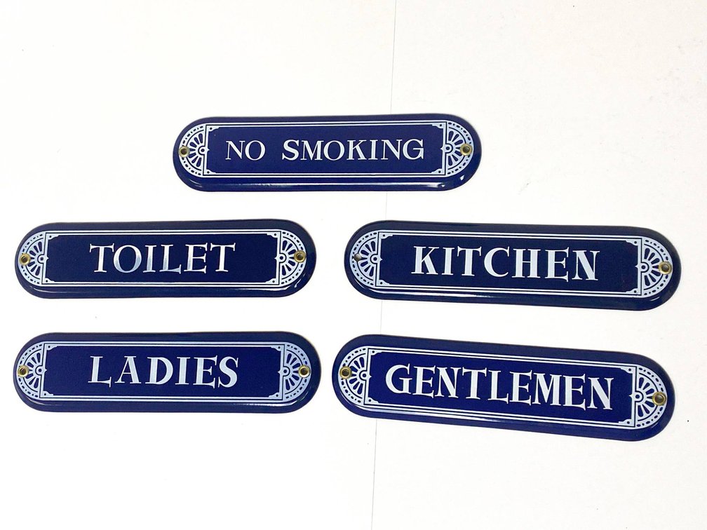 New Old Stock Vintage Porcelain Coated Metal Signs