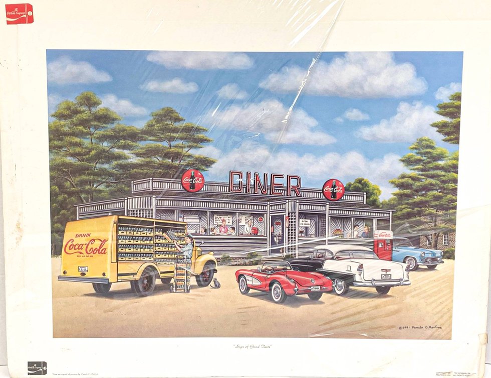 1991 ‘Sign of Good Taste’ by Pamela C. Renfroe, Coca-Cola Authorized Print