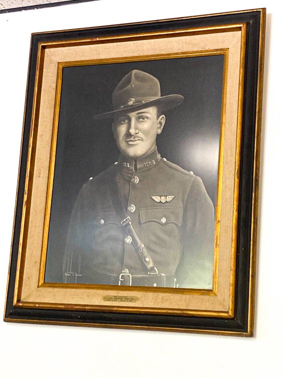 Framed Portrait of First Lieutenant Lloyd A. Hamilton by Albert C. Robles