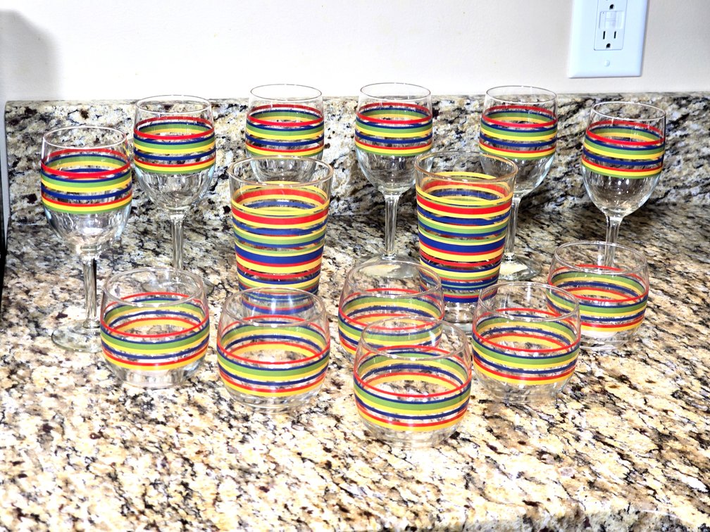 Multi Color Glassware - Good Fiesta Go Withs