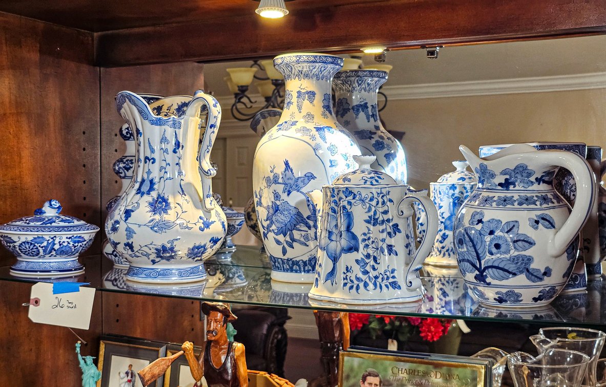 Contents of Top Shelf in China Cabinet