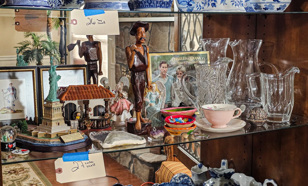 Contents of Center Shelf in China Cabinet