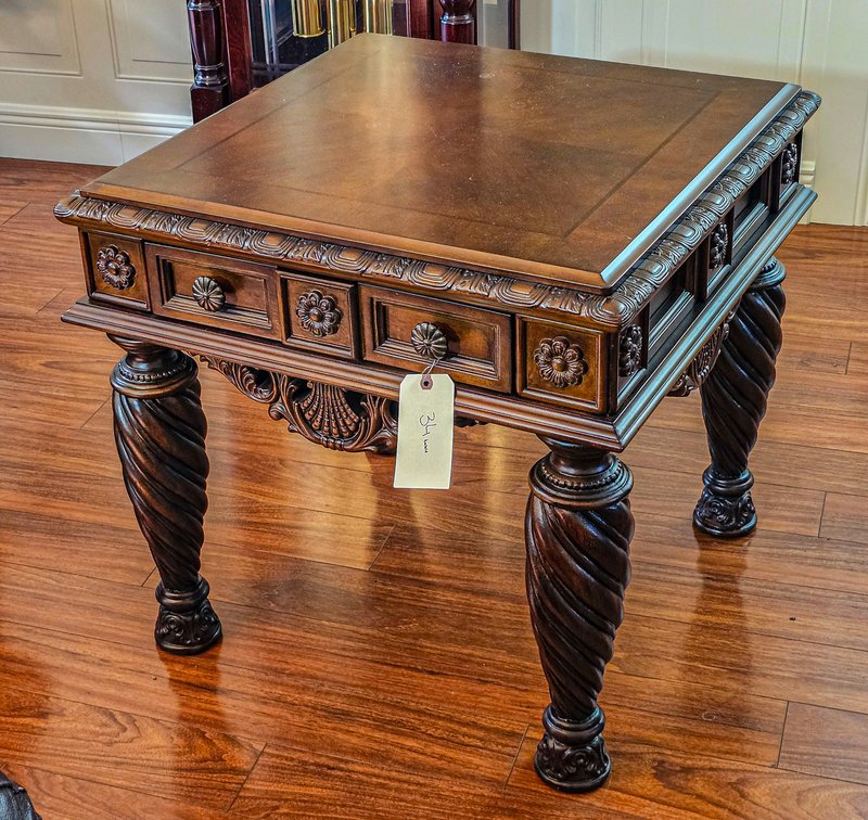 28" Square 1-Drawer End Table