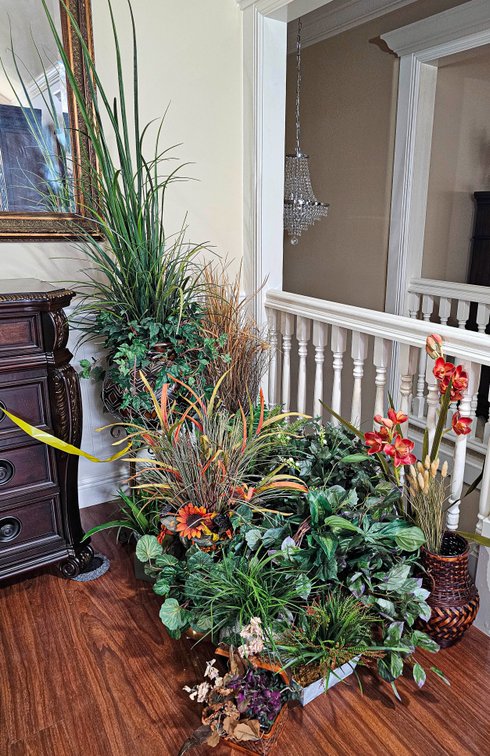 Large Assortment of Faux Plants & Flowers