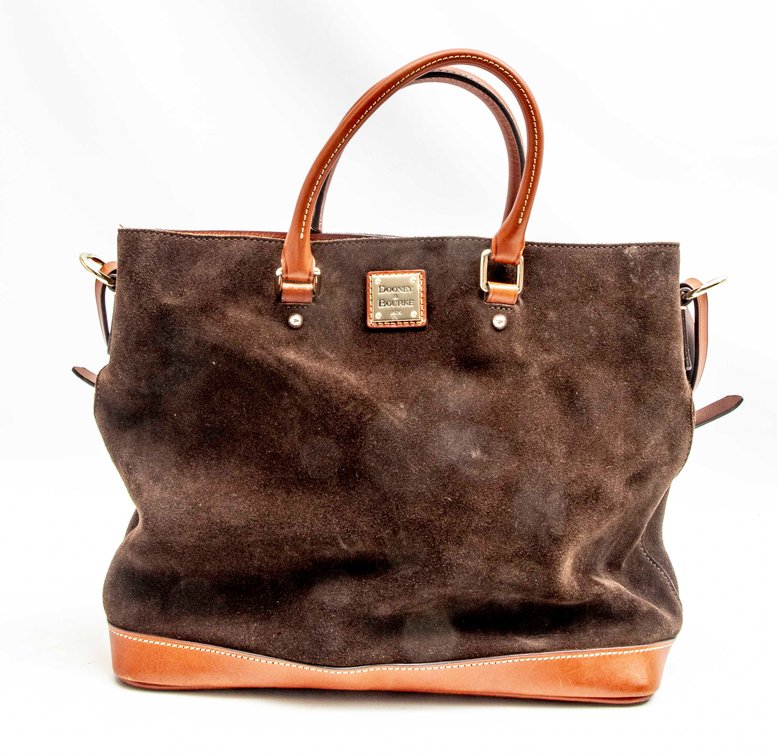 Dooney & Bourke Brown Suede Chelsea Tote