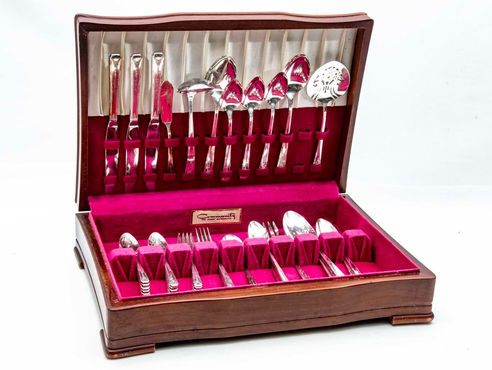 Silver-Plated Flatware Set- Community- Milady pat.