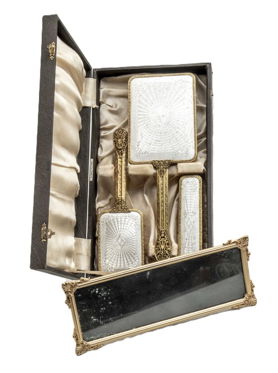 W. Wright Vanity Set & Picture Frame