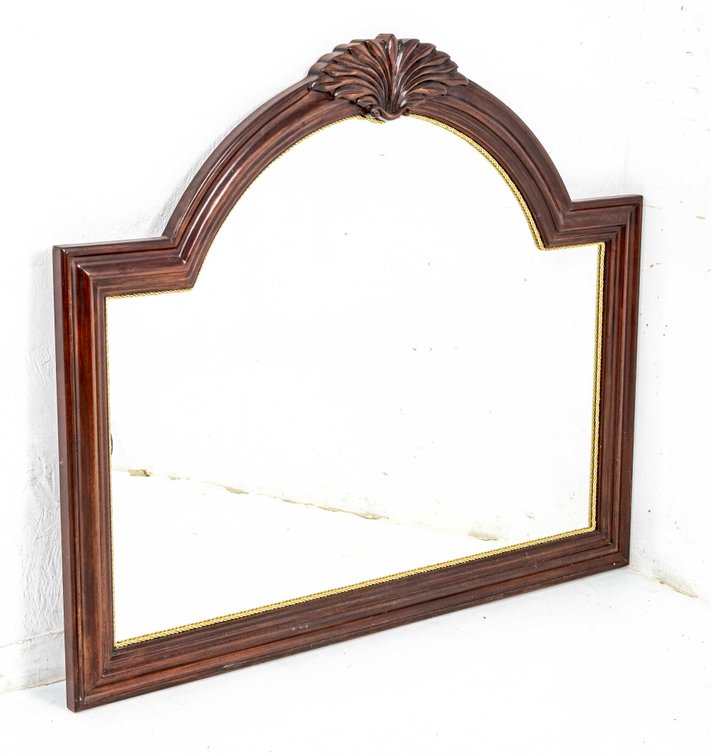 Large Mantel Mirror w/Gold Rope Trim
