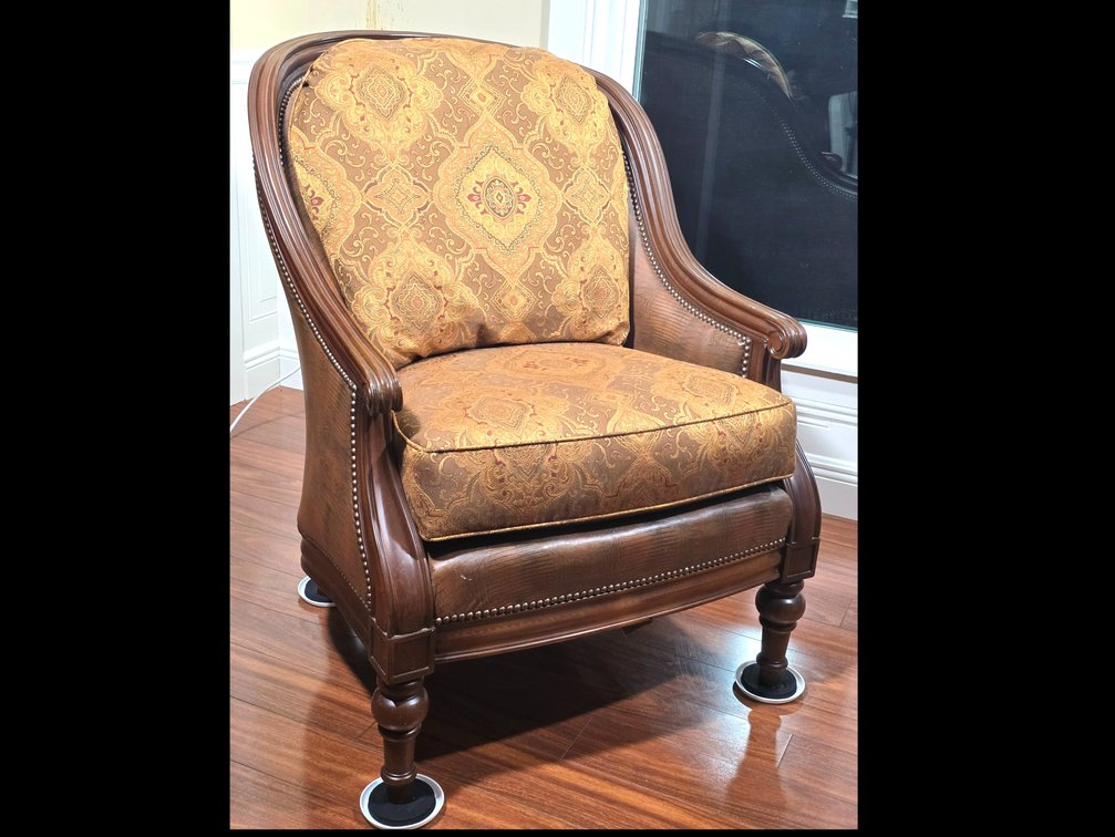 Fairfield Croc Pattern Faux Leather Arm Chair