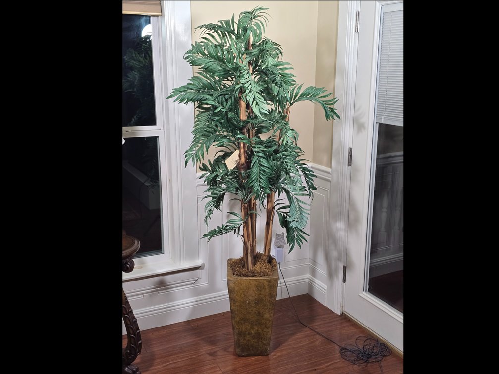 69" Tall Faux Palm Trees in Pottery Planter