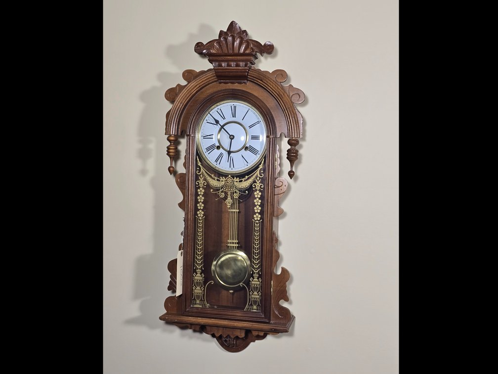 Walnut Wall Clock w/Chime