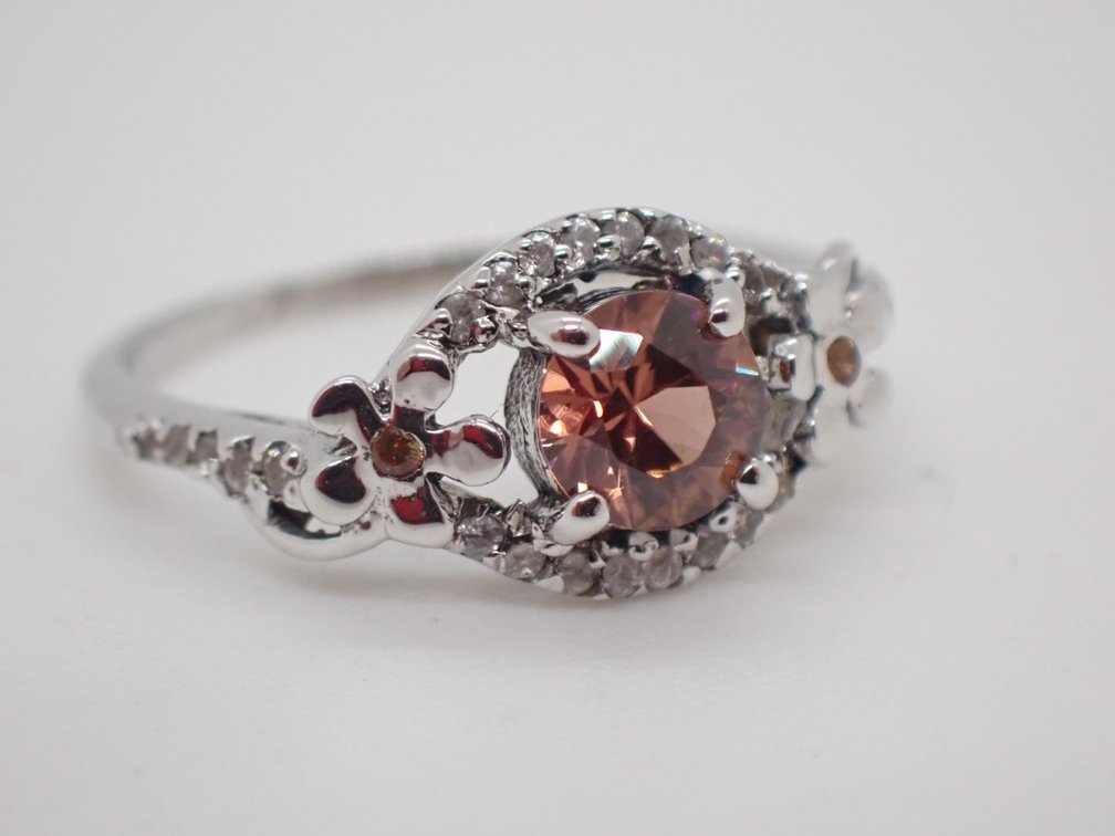 Orange Zircon of Tanzania Ring