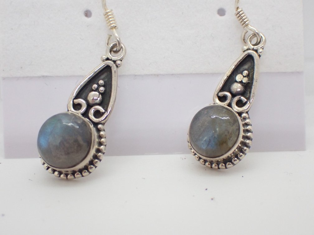 Natural Labradorite Dangle Earrings