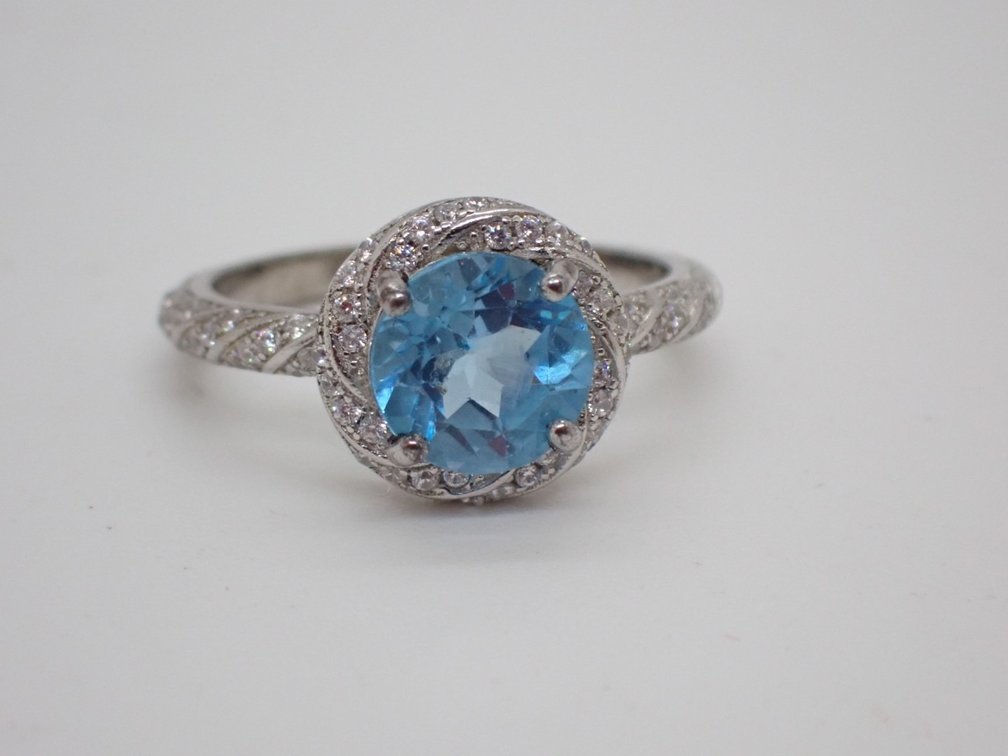 Swiss Blue Topaz Ring