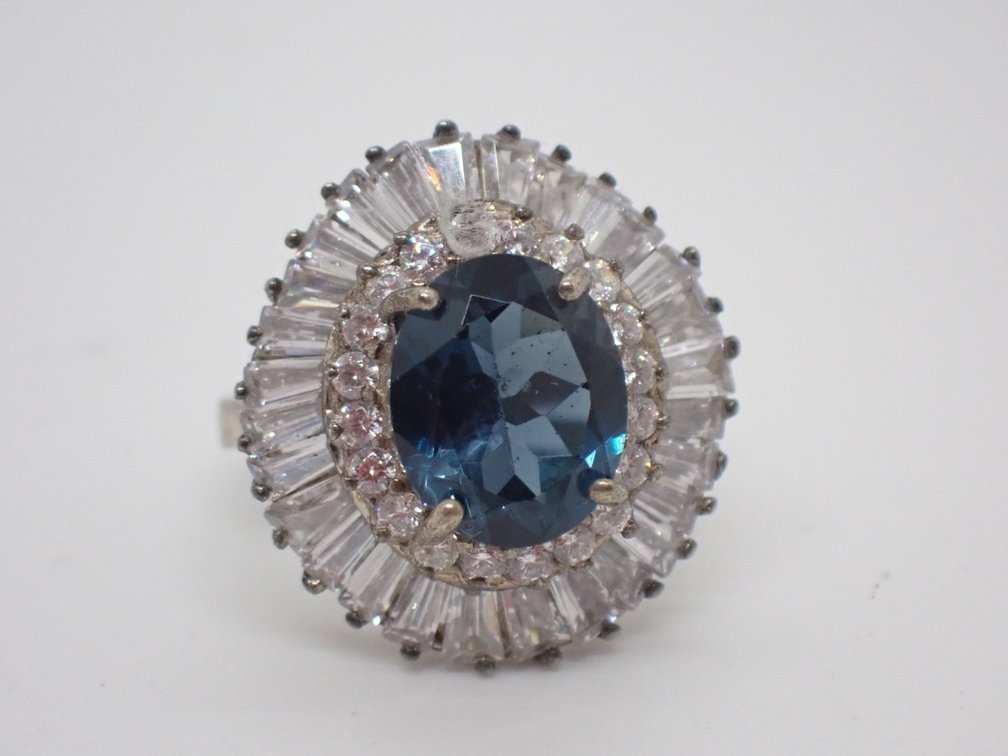 London Blue Topaz & Cubic Zirconia Dinner Ring