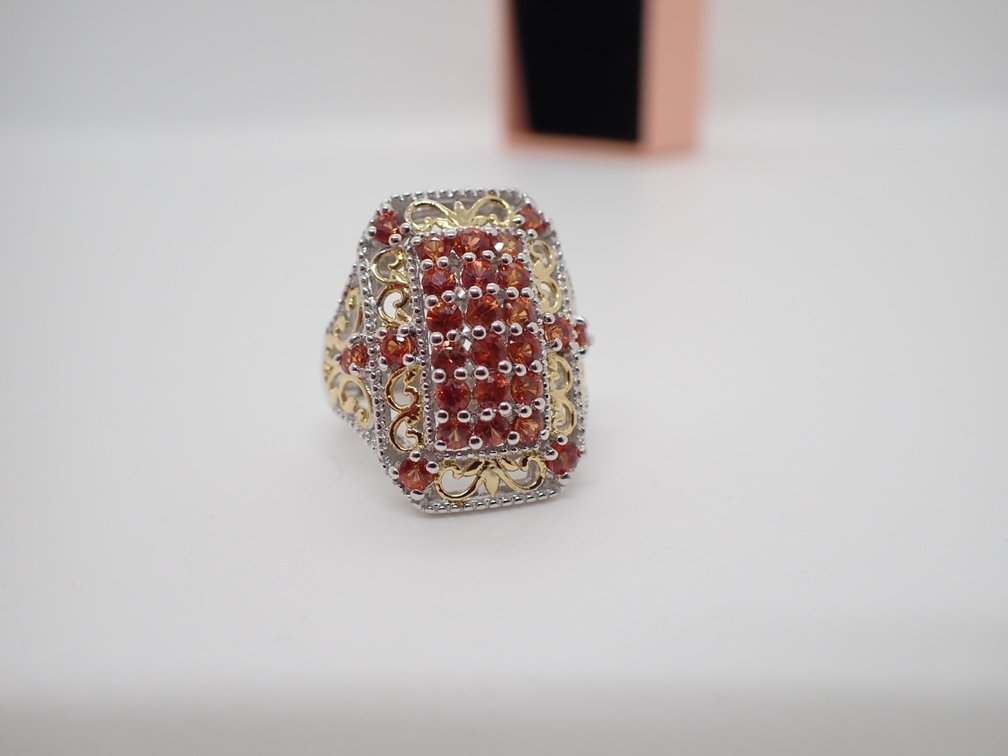 Orange Sapphire Ring