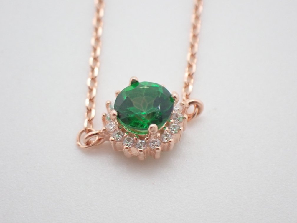 Green Topaz with Cubic Zirconia Bracelet