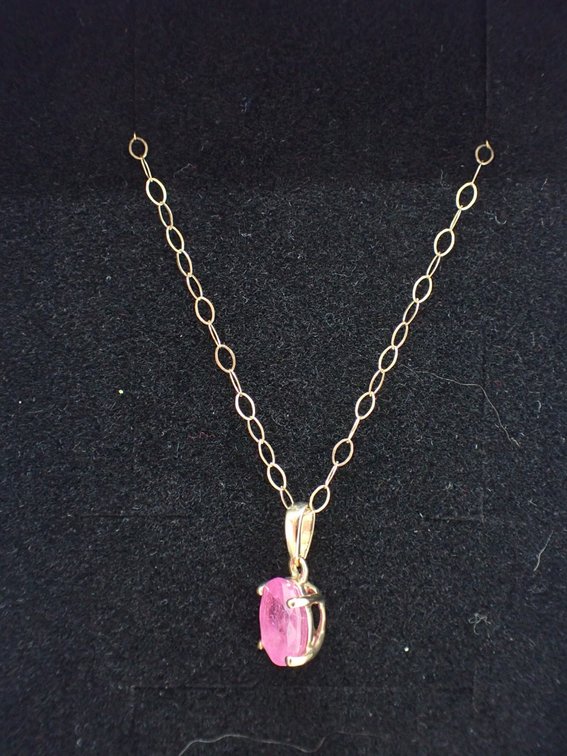 Pink Sapphire Necklace