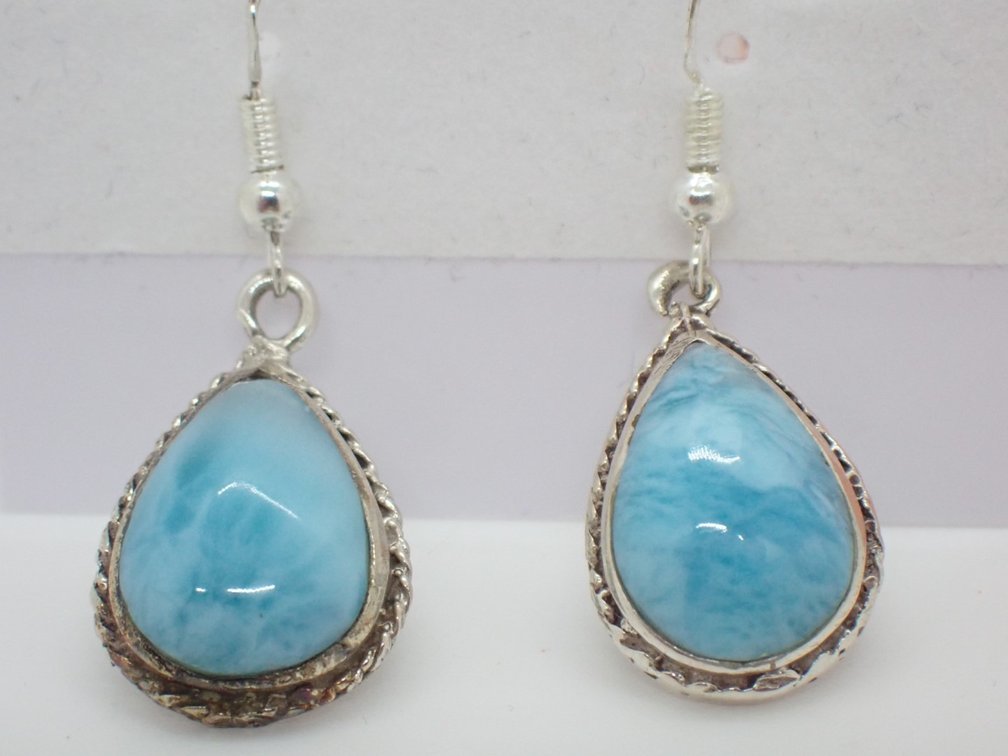 Sky Blue Larimar Earrings