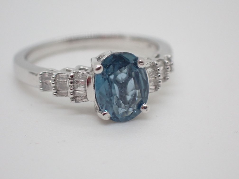 Rare Indigo Kyanite & Diamond Ring