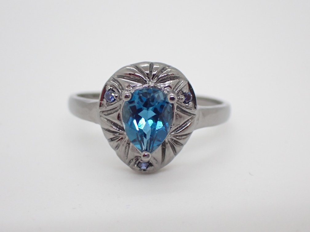 London Blue Pear Shaped Topaz Ring