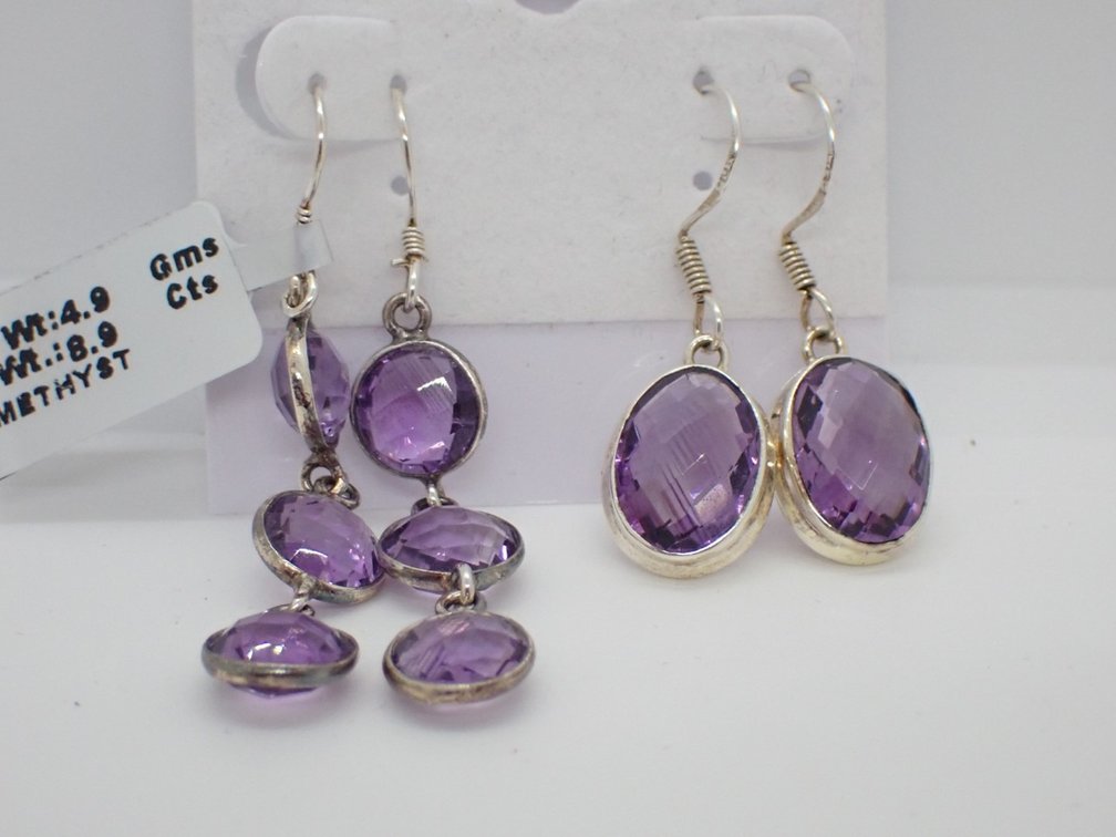 Natural Amethyst Earrings