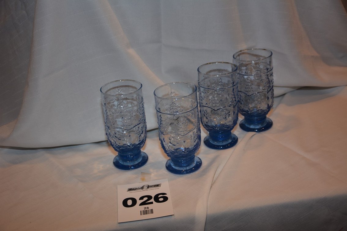 Blue Winter Christmas Goblets