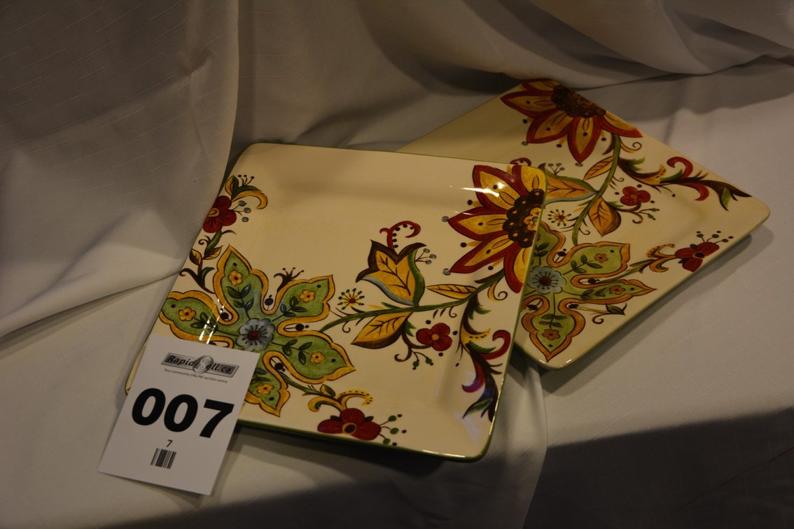 Earthenware serving plates