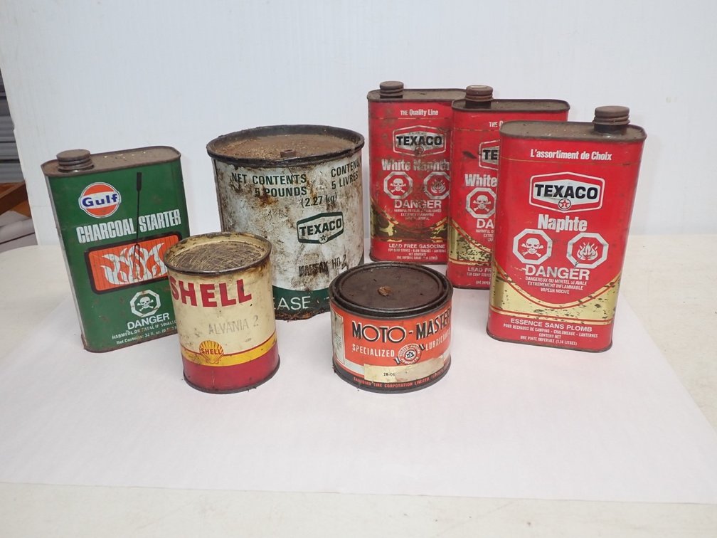 Vintage Oil Company Cans