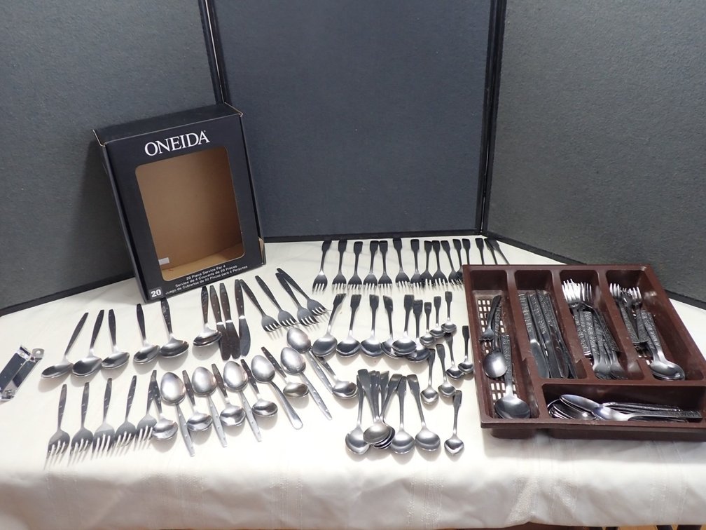 Three Vintage Silverware Sets