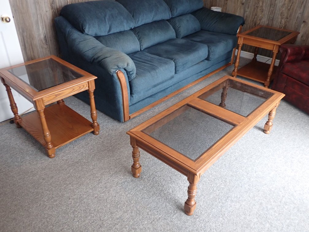 Oak Living Room Table Set