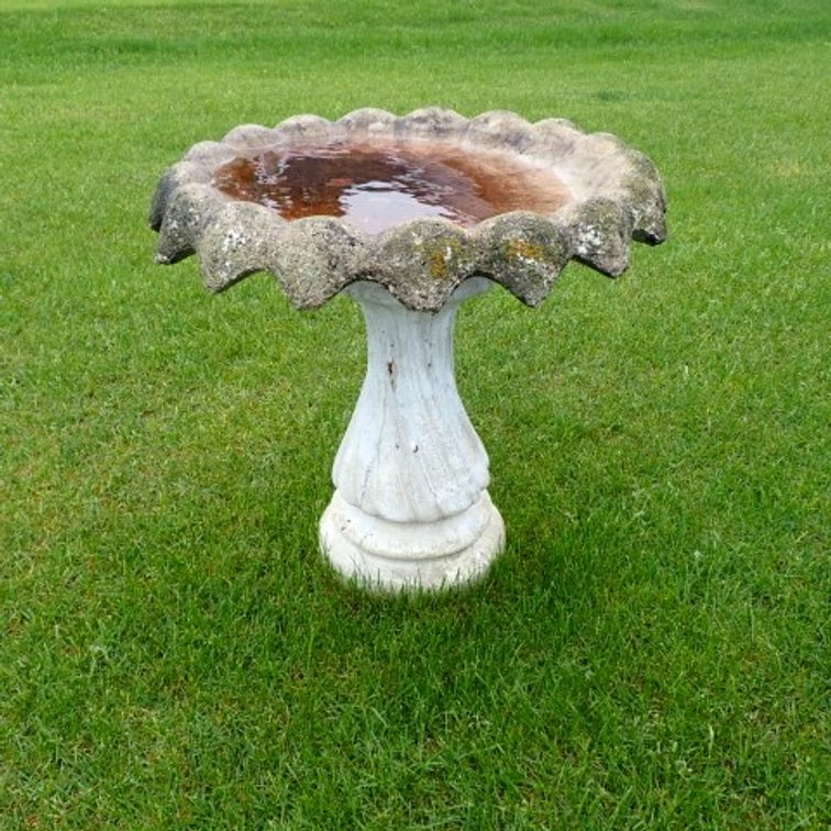 Cement Bird Bath - 2 Piece