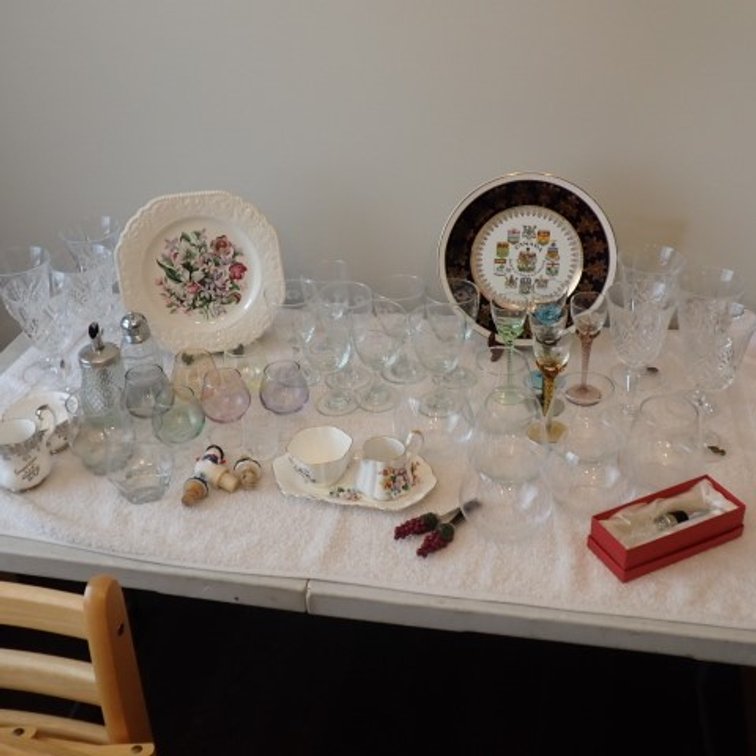 Etched Cups and Coloured Stemward