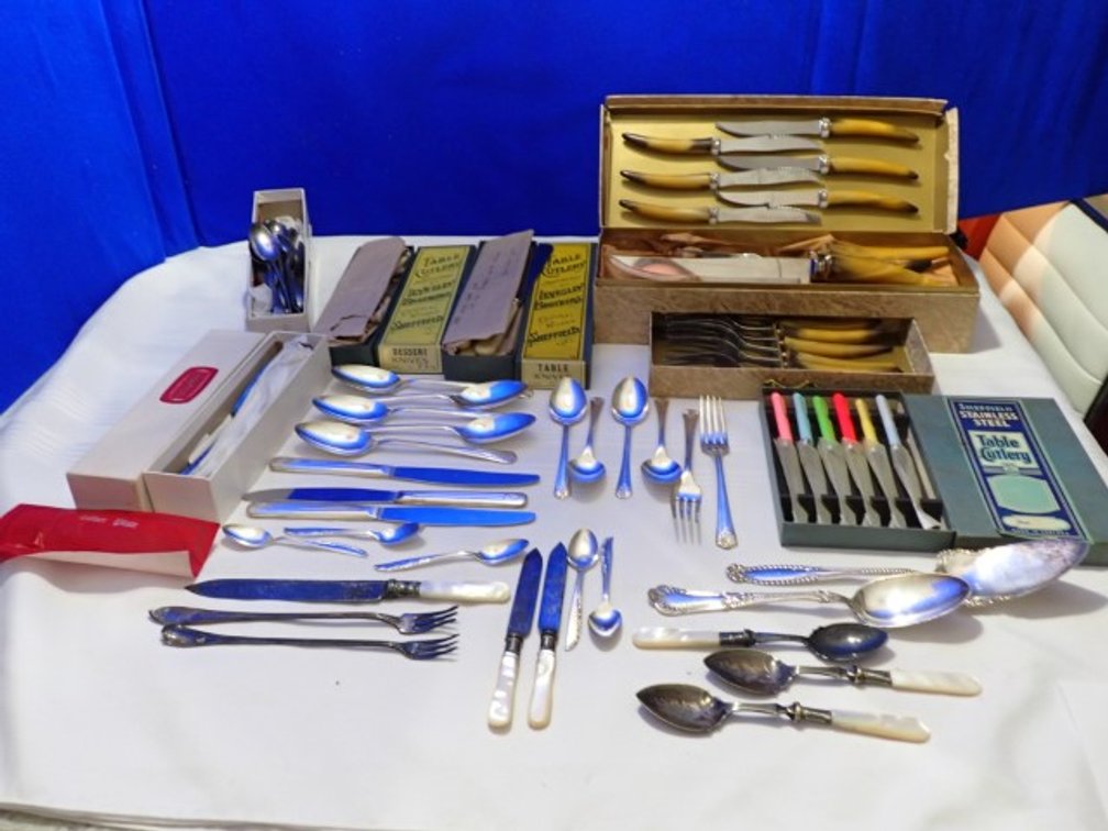 Vintage Cutlery and Bone Knife Set