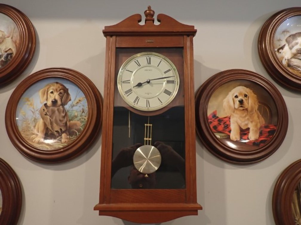 Seiko Quartz Wall Clock in Case