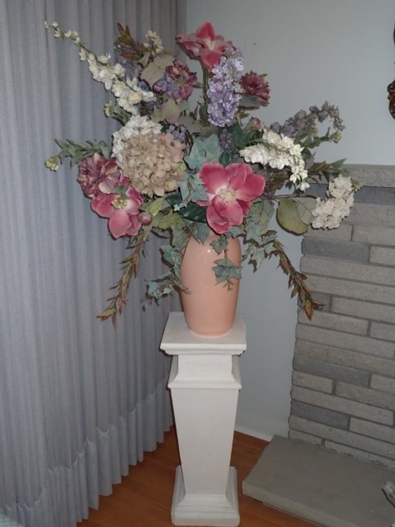 Plaster Stand with Floral Display