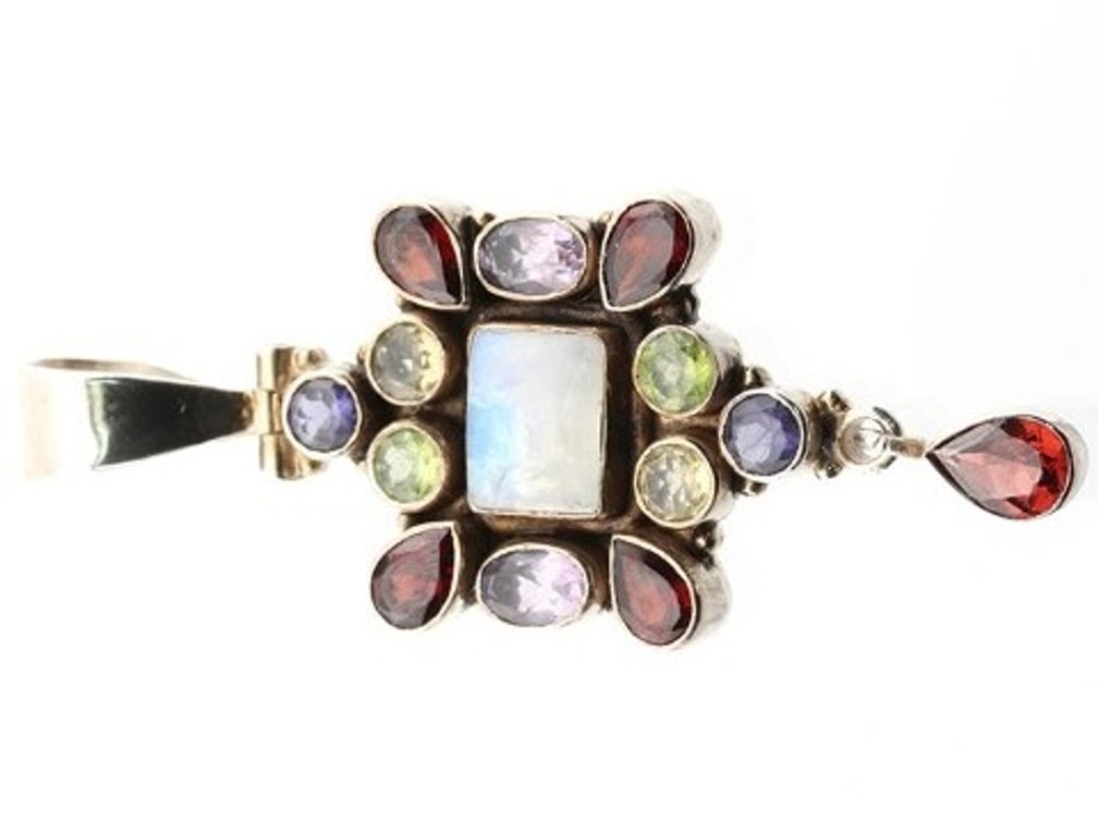 Gemstone Mix Sterling Silver Pendant
