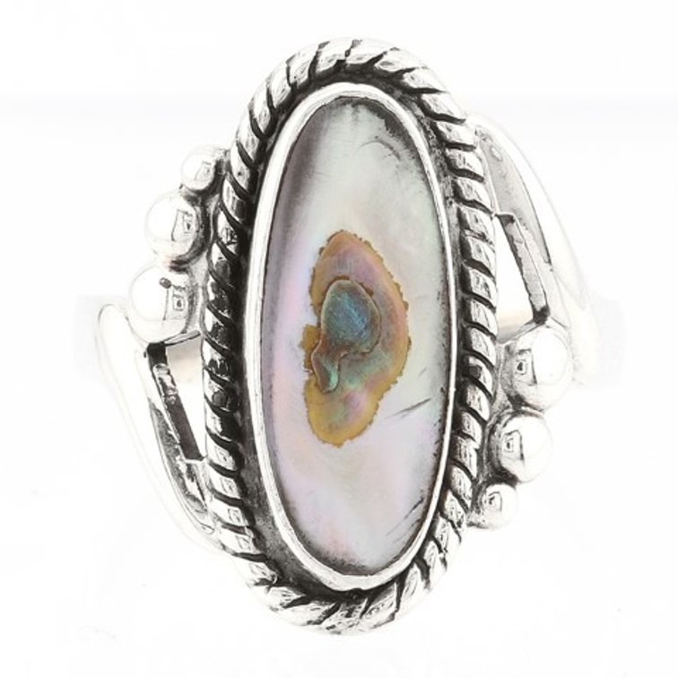 Mother of Pearl Sterling Silver Ring (Size 6½)