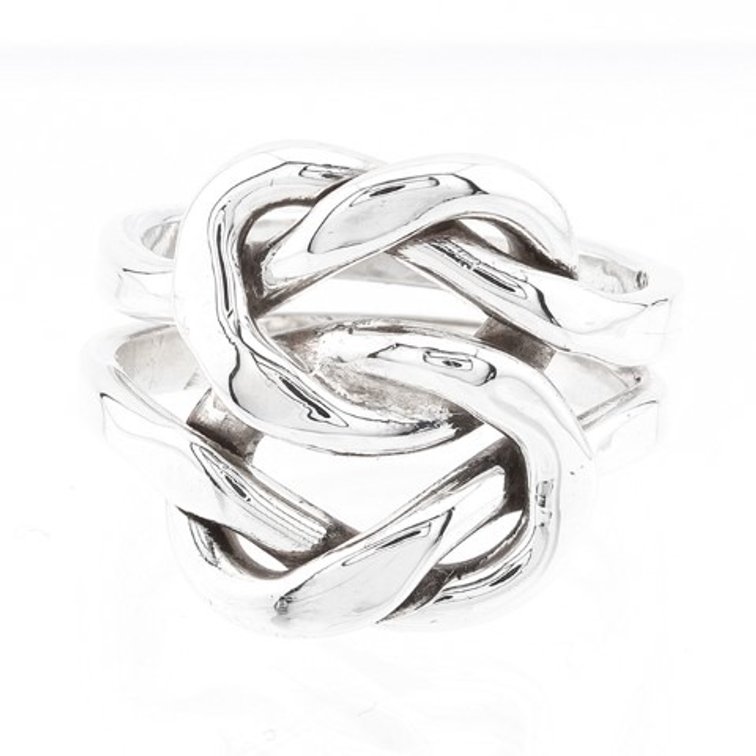 Sterling Silver Knot Ring (Size 8)