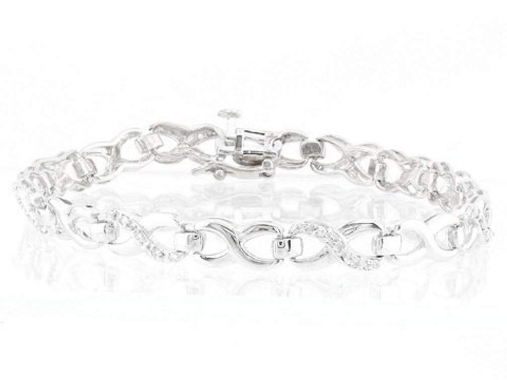 Diamond White Gold Linked Bracelet