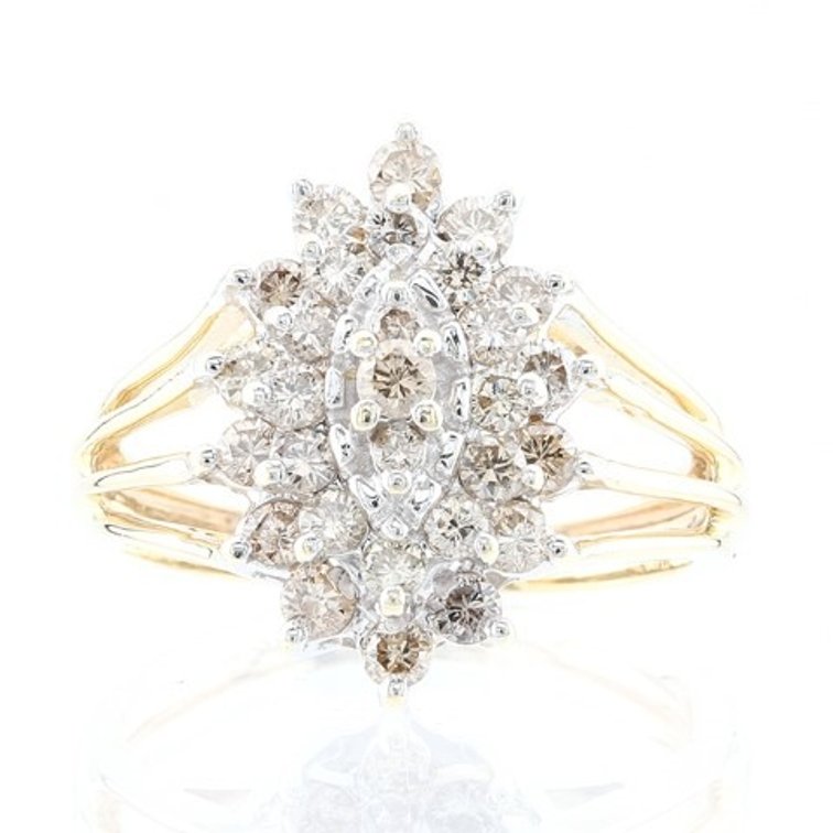 Diamond 10K Gold Ring (Size 6)