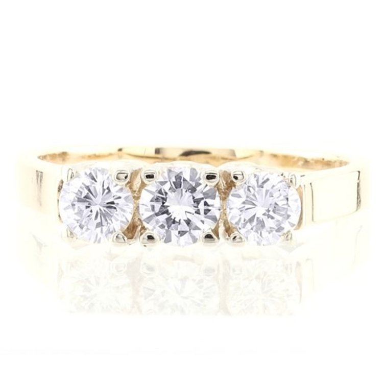 Diamond 10K Gold Ring (Size 5)