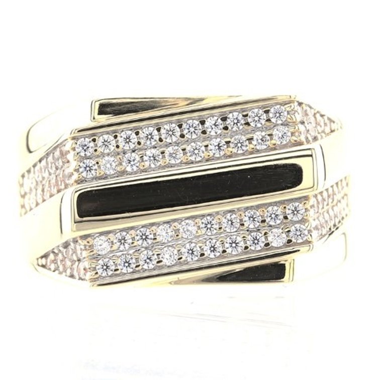 Cubic Zirconia 10K Gold Ring (Size 10¼)