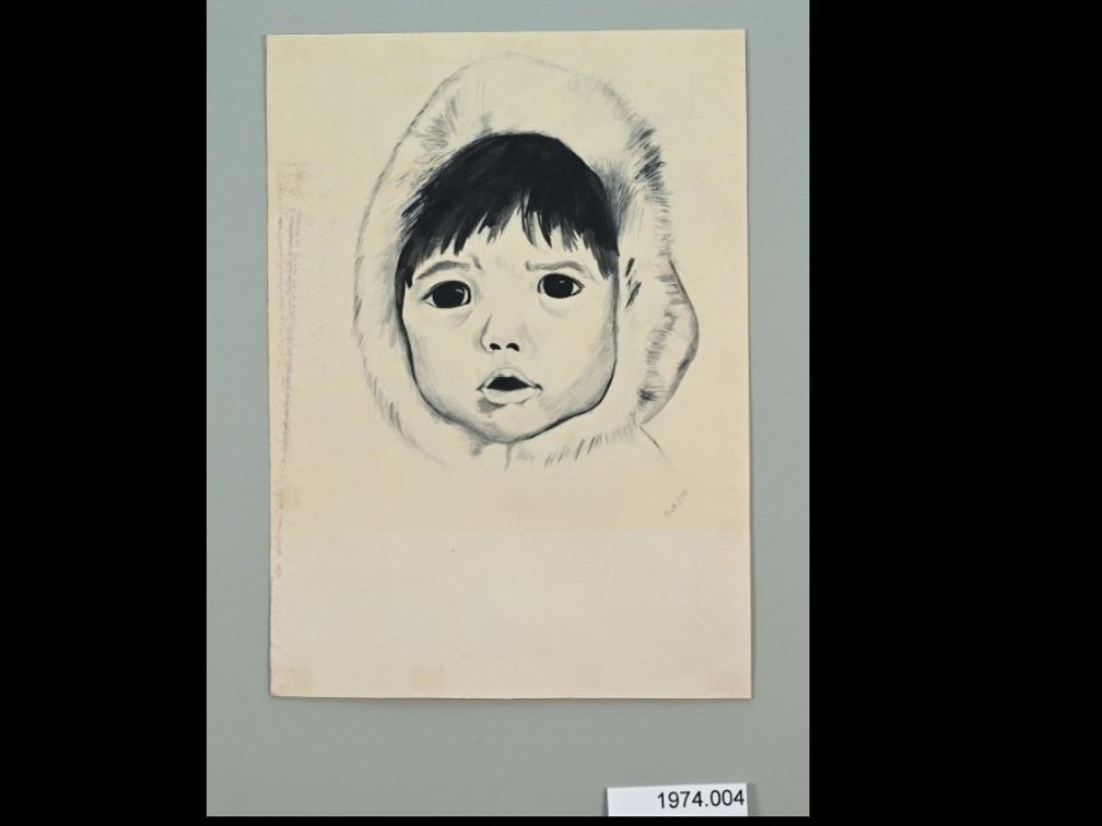 Inuit Child on newsprint